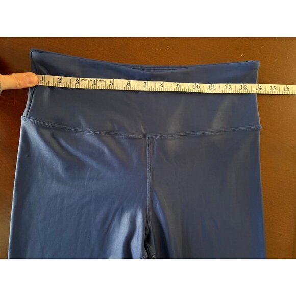 ZYIA Active Blue Metallic Light n Tight Hi-Rise Athletic Leggings Size 8 - 10 M - Picture 6 of 10